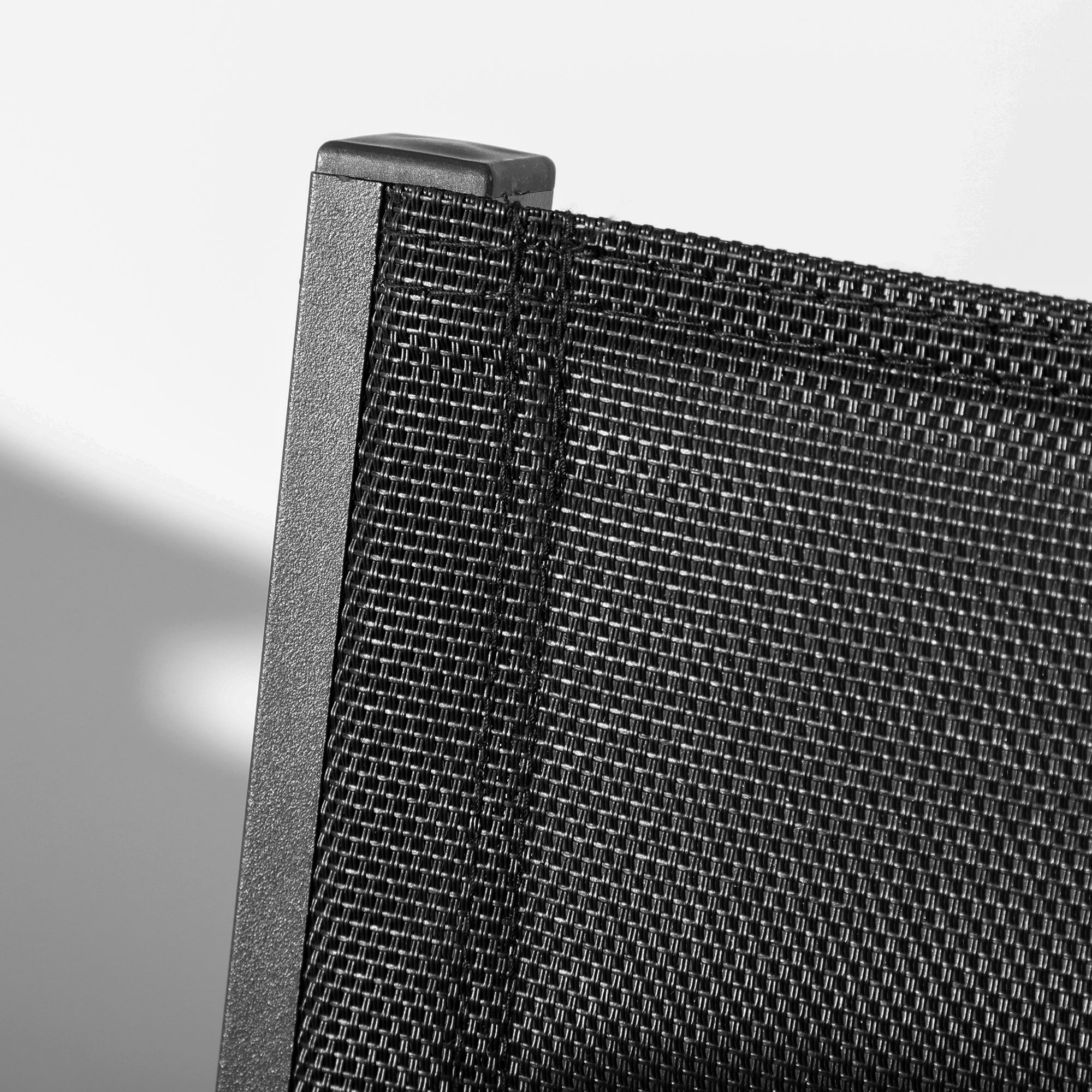 Set of Two Stacking Garden Chairs Aluminium Black