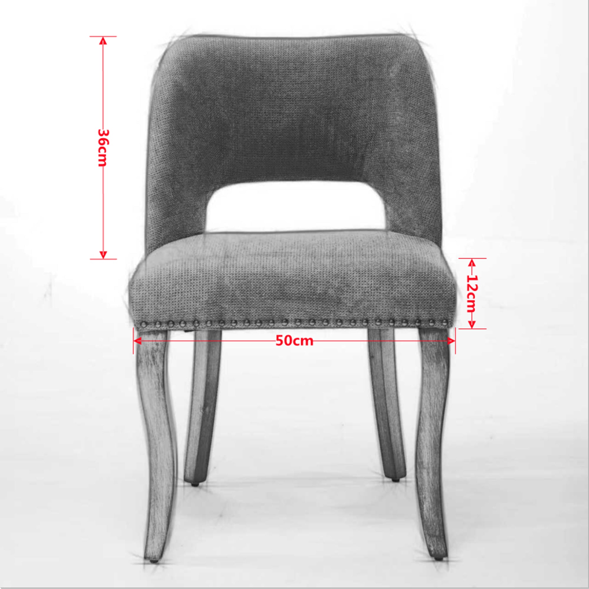 Wooden Dining Chairs Set of 2, Modern Fabric Upholstered Farmhouse Dinner Chair, Black