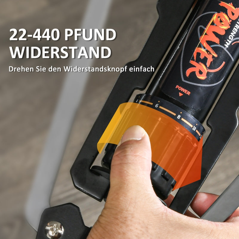 Power Twister Adjustable Hydraulic Arm Training Device, 10-200kg, Black and Red