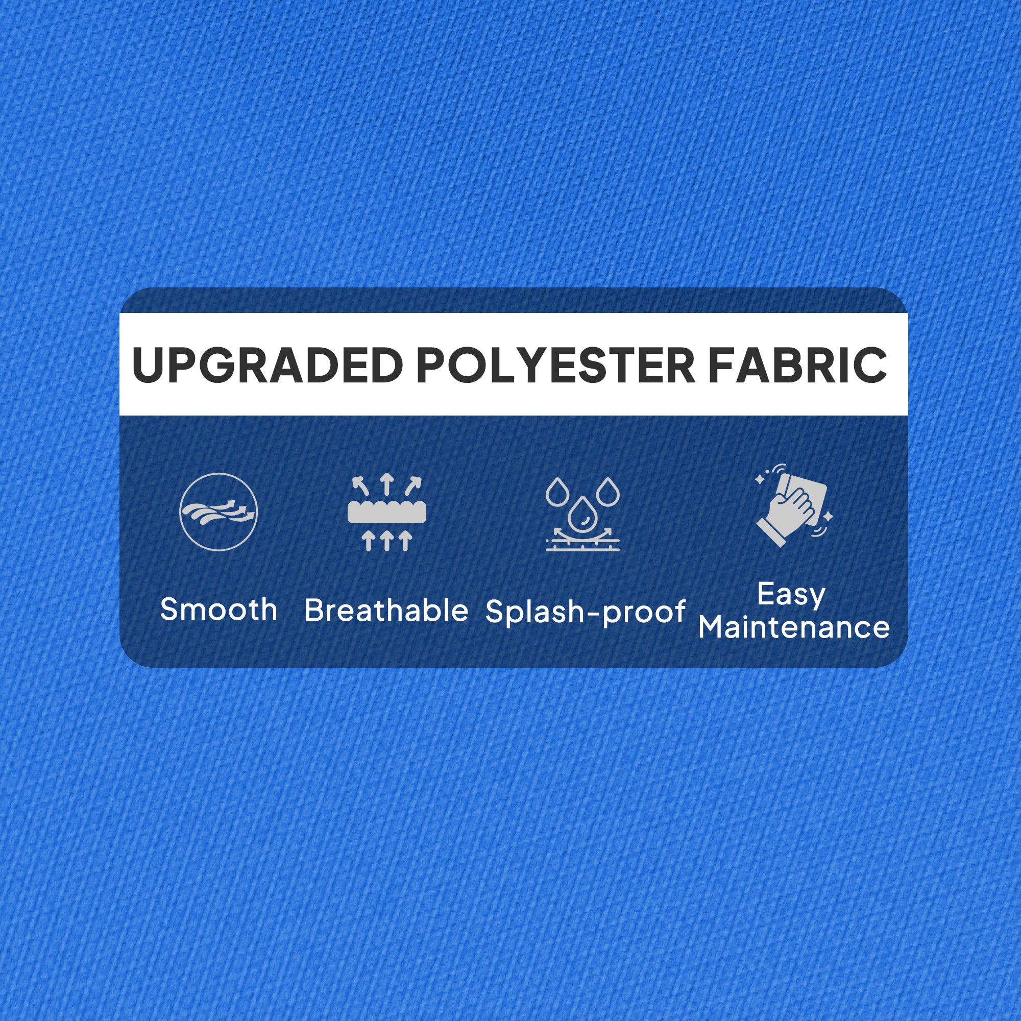 Rocking Chair Padded Seat Cushion 115 x 56cm Blue