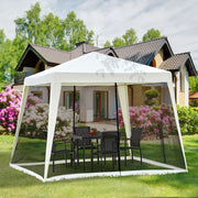 Garden Pavilion 3x3m Weatherproof Party Tent, Metal/Polyester Cream White