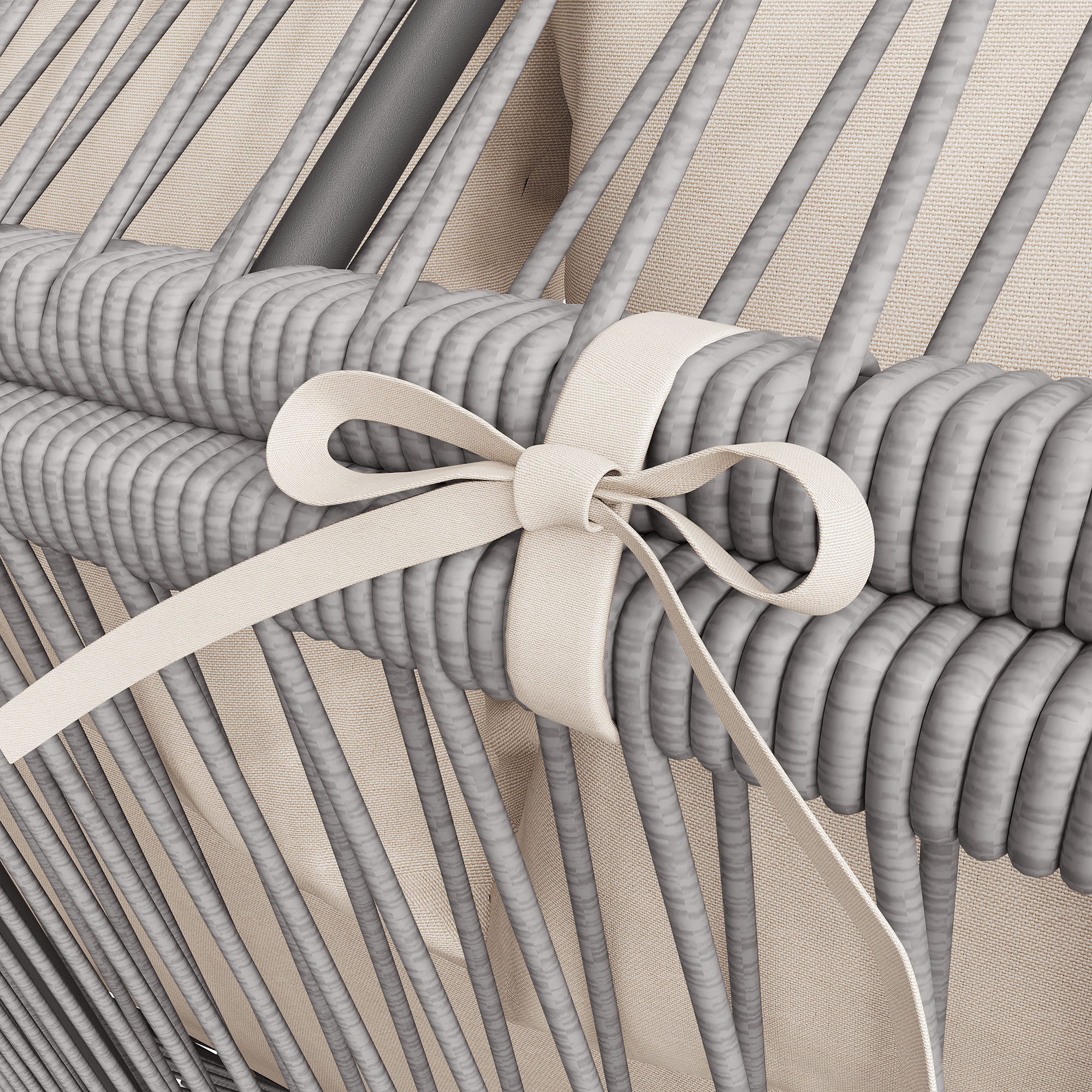 Outdoor Swing Egg Chair Double Patio Hanging Rocking Chair Grey