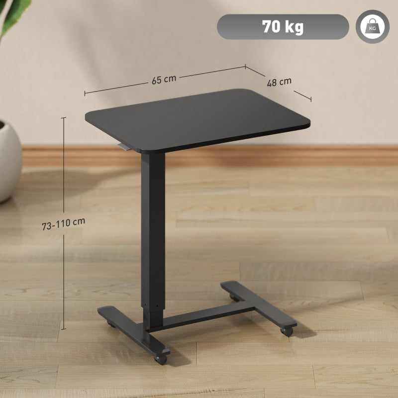 Standing Desk Height-Adjustable C-Shape Casters - Black