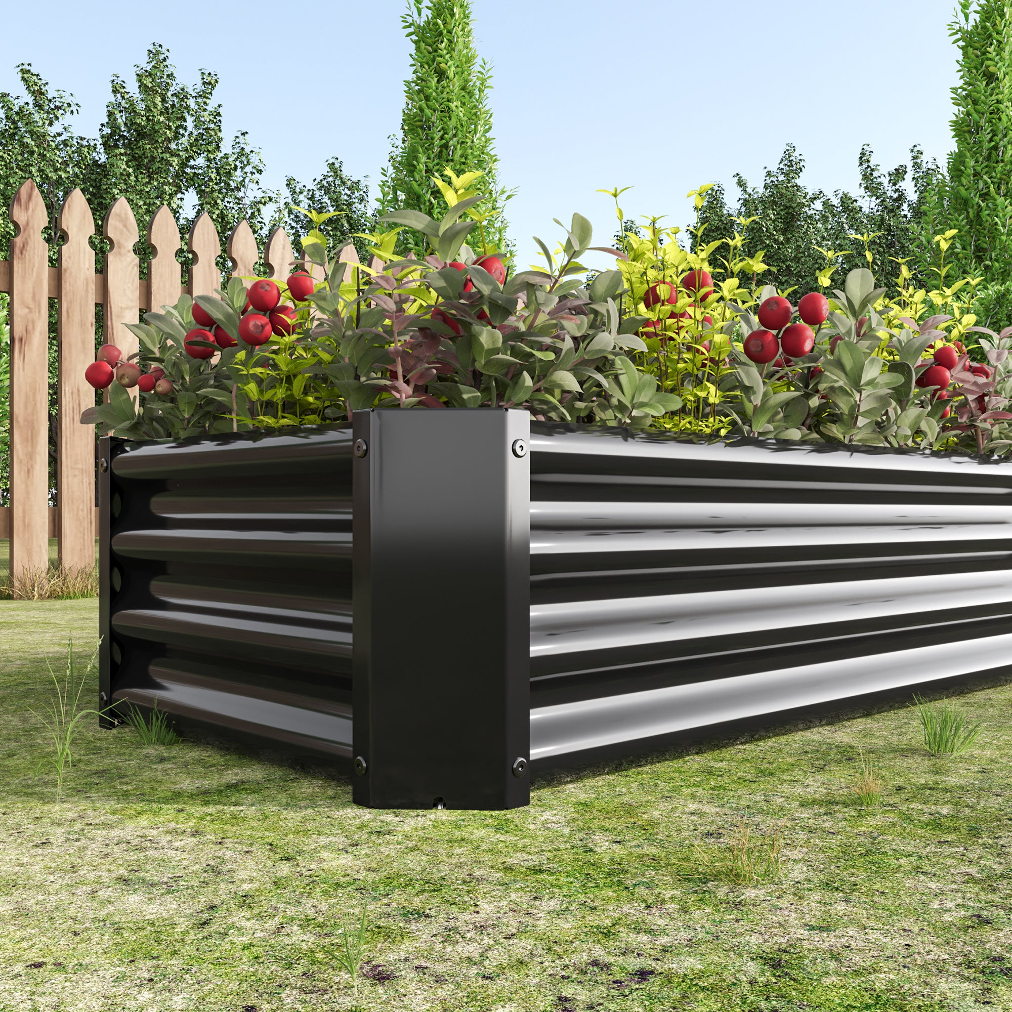 Raised Bed Metal Plant, Steel Rust Protection, Anthracite