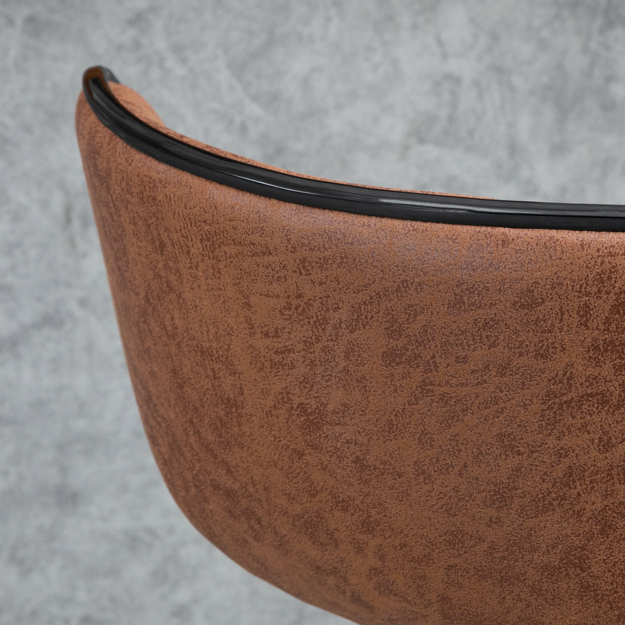 Bar Stool Set of 2, Adjustable Height Armless with Swivel Seat, Microfiber Cloth, Brown