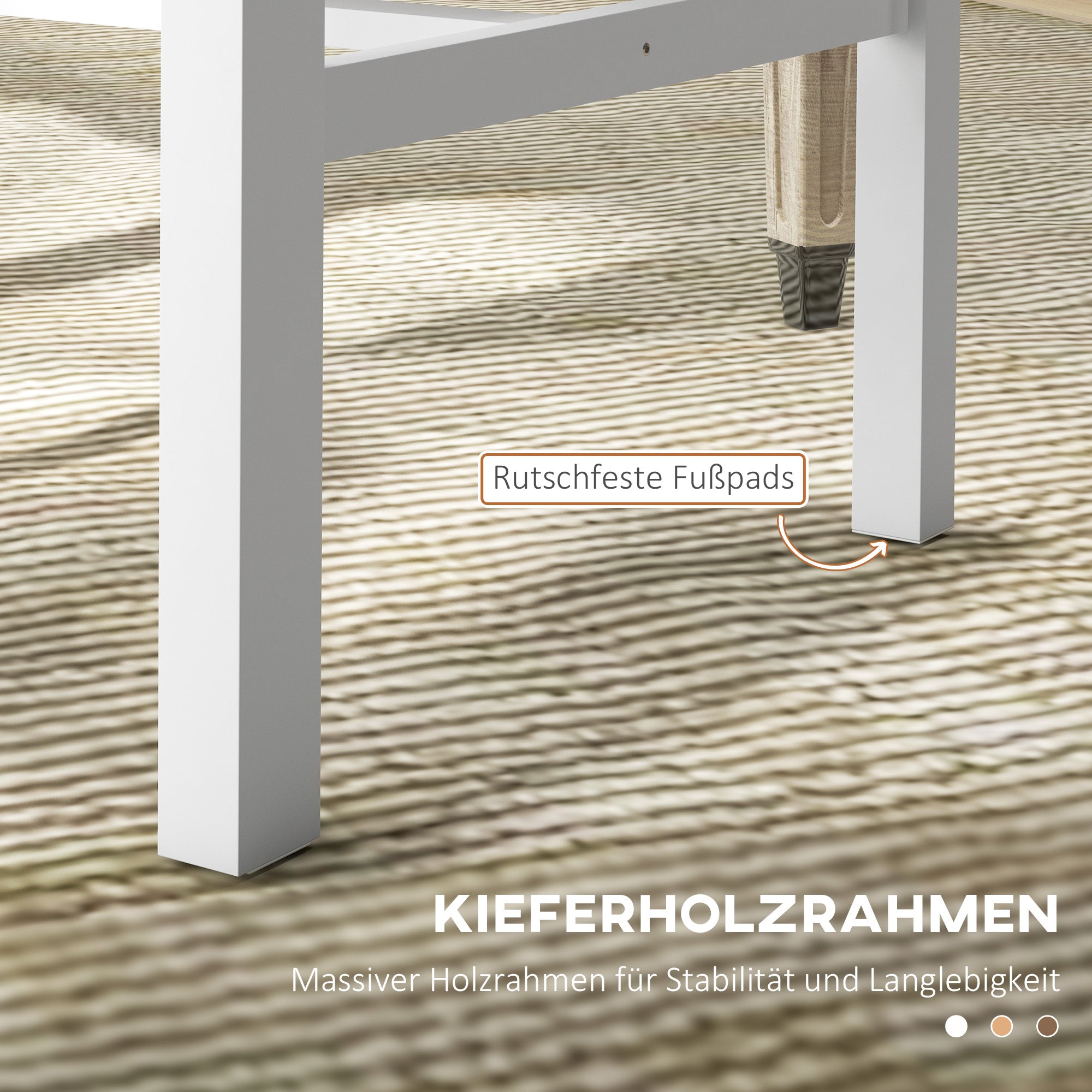 Dining Chairs, Set of 2, 120 kg, Pinewood White