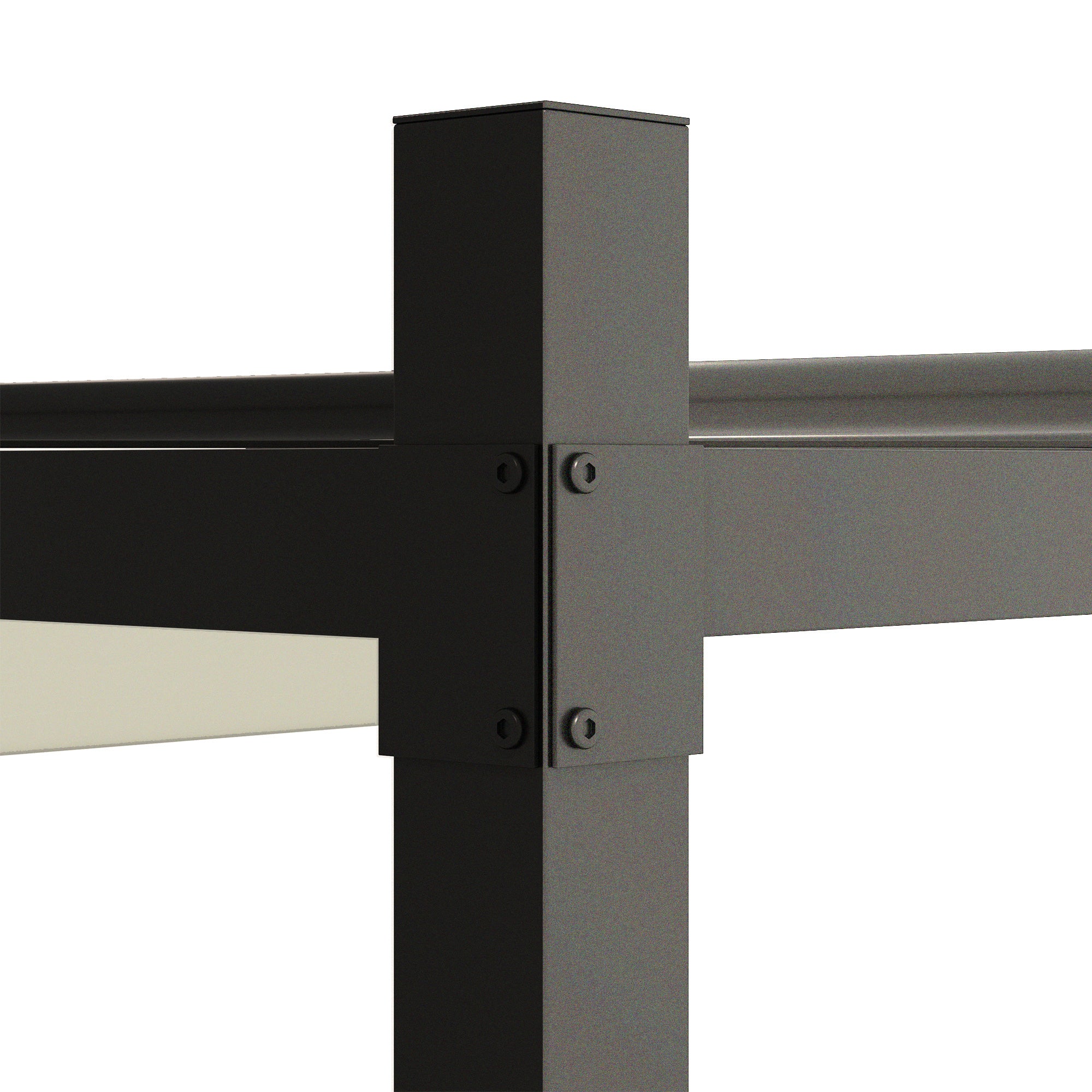 Metal Pergola with Retractable Roof, UPF30+, 80mm Column, Cream White