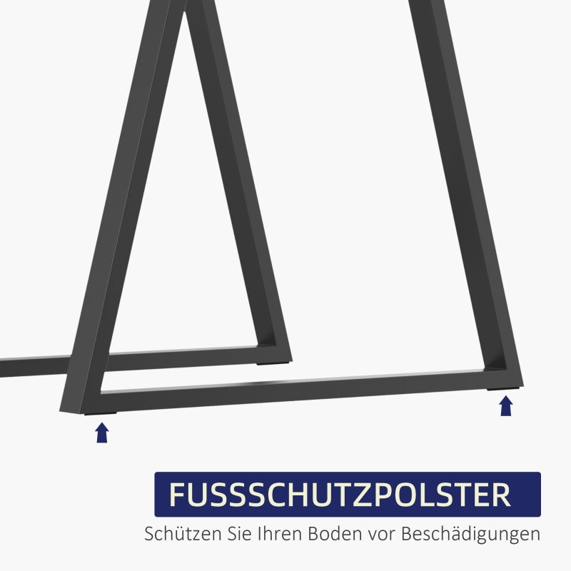 Table Legs, Triangular Furniture Feet, Steel, Black