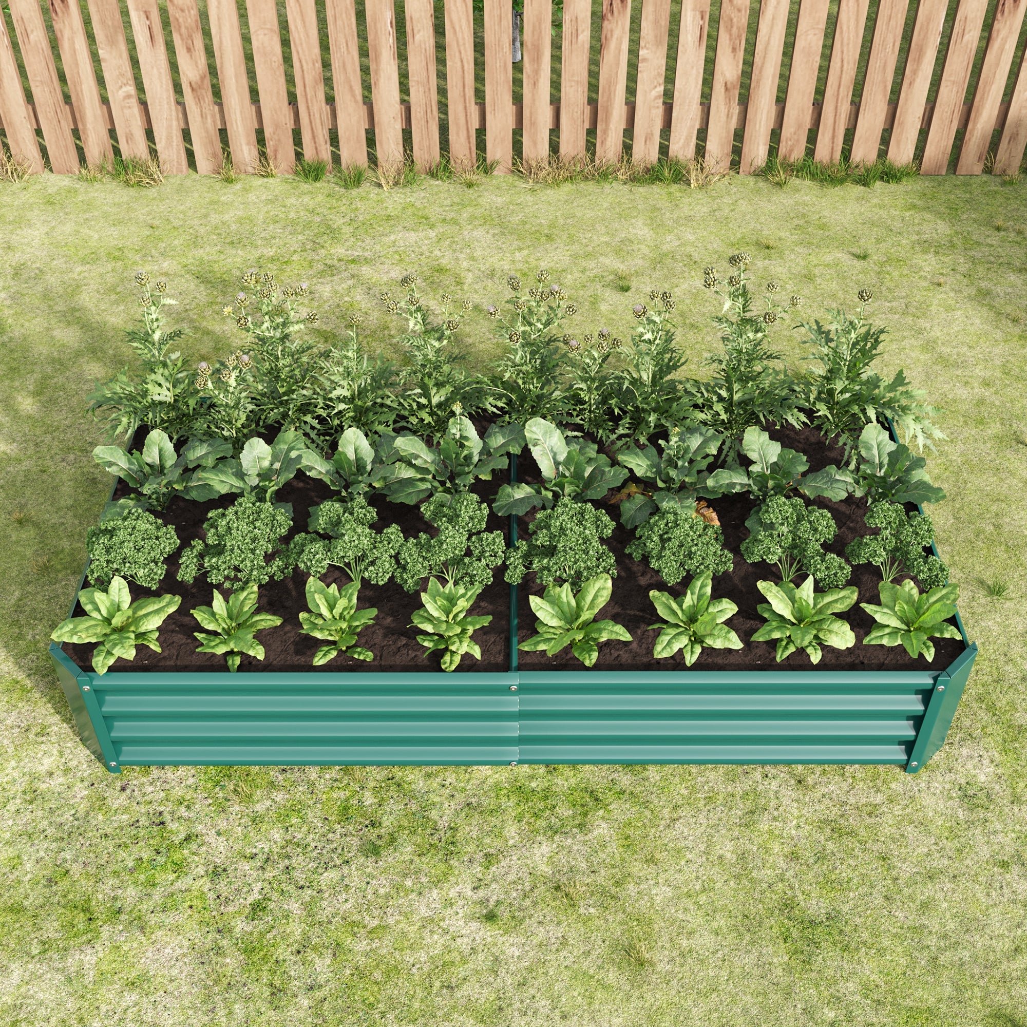 Raised Bed Metal Plant Bed, Robust Sheet Steel, Rust Protection, Anthracite