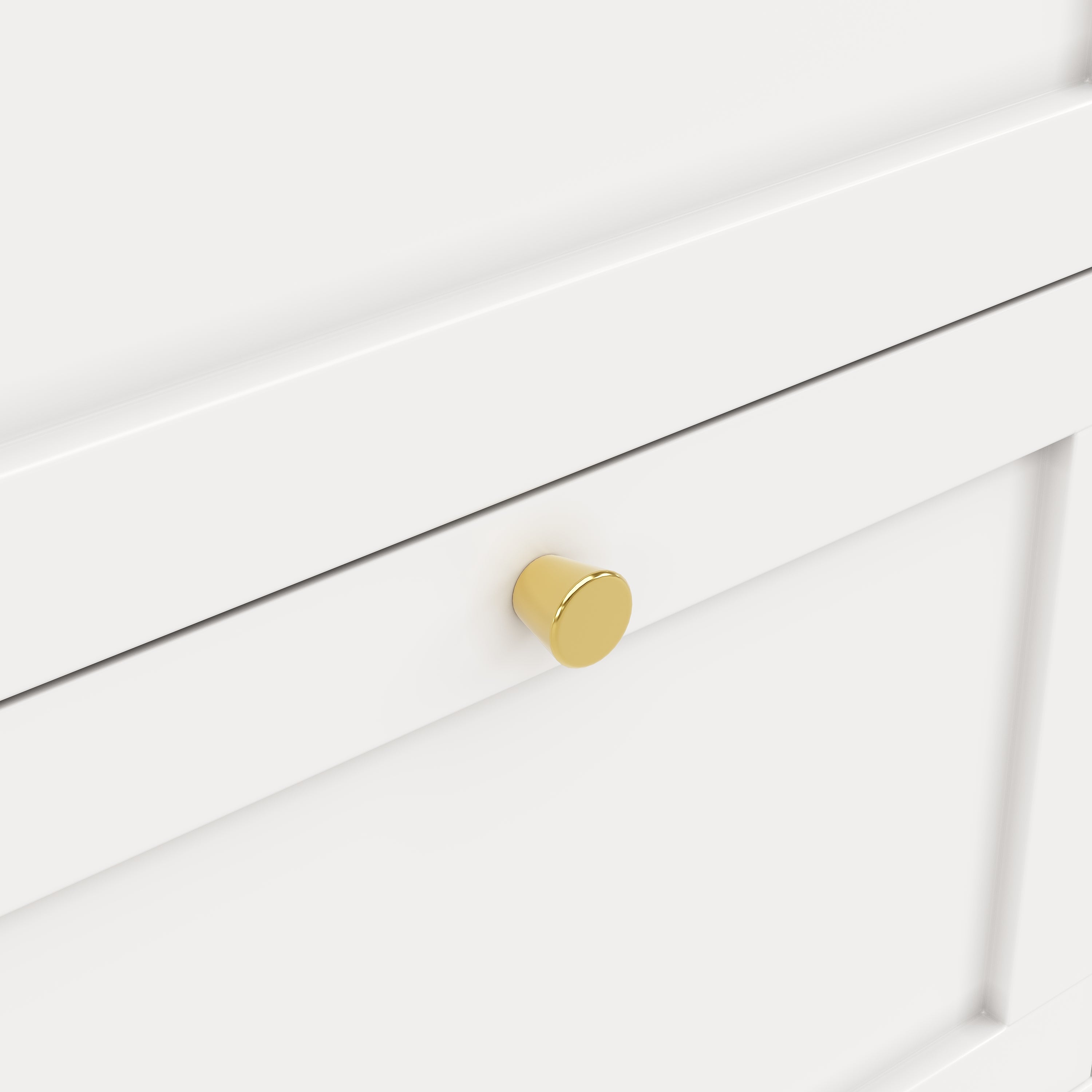 Rotating Standing Table 360° with 4 Drawers & Open Shelves - White