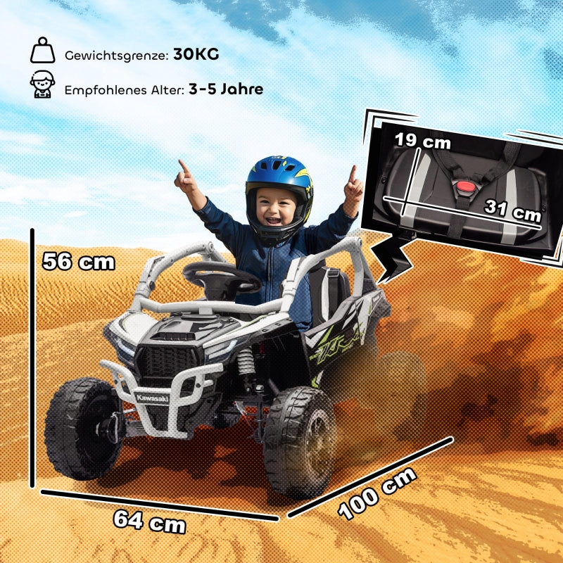 Electric Off-Road Vehicle for Children with Remote Control and LED Lights, Grey