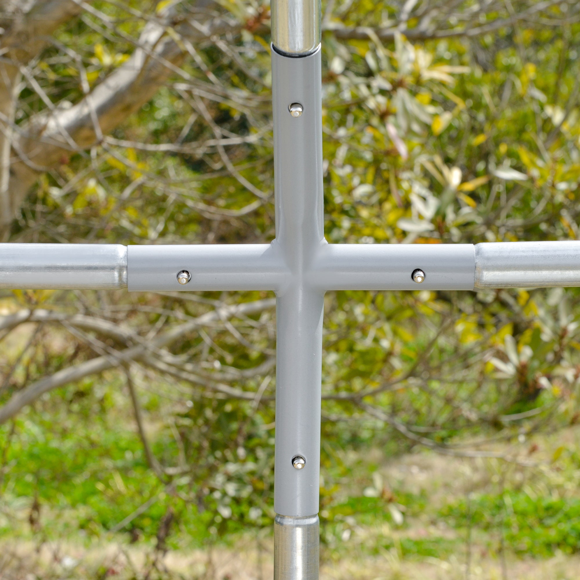 Chicken Coop Free-Range Enclosure, 280 x 380 x 197 cm, Steel