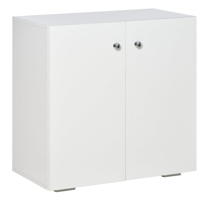 Storage Cabinet Two Shelves Sideboard Freestanding White