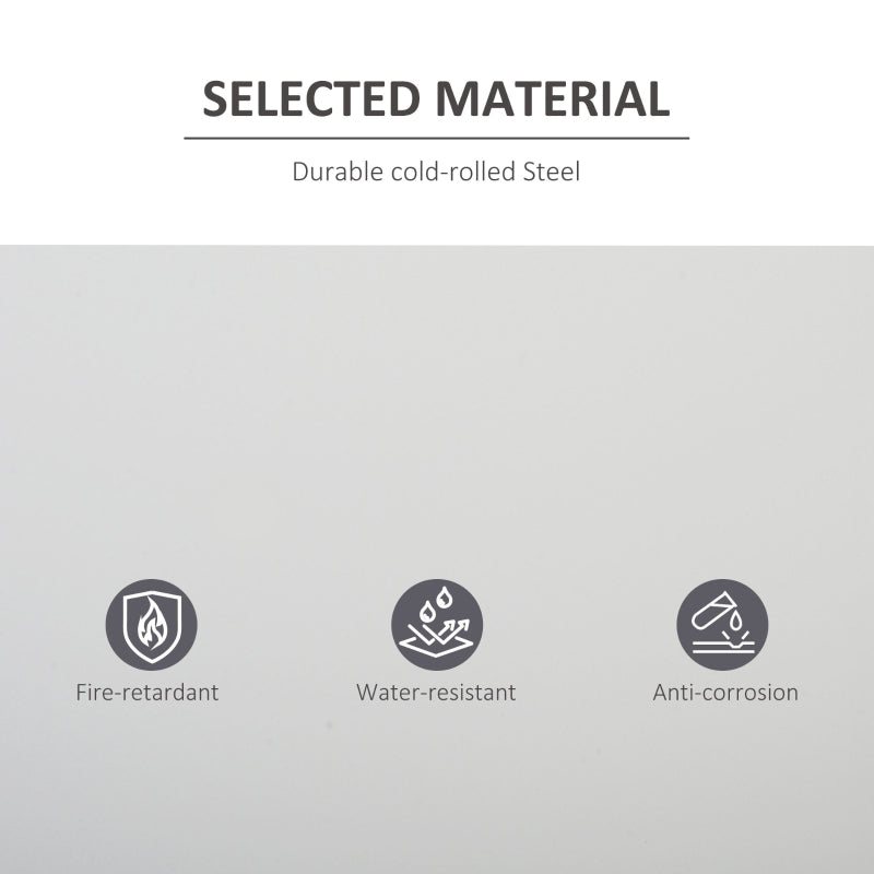 Tall Office Storage Unit Lockable 2 Doors 4 Adjustable Shelves Cool Rolled Steel