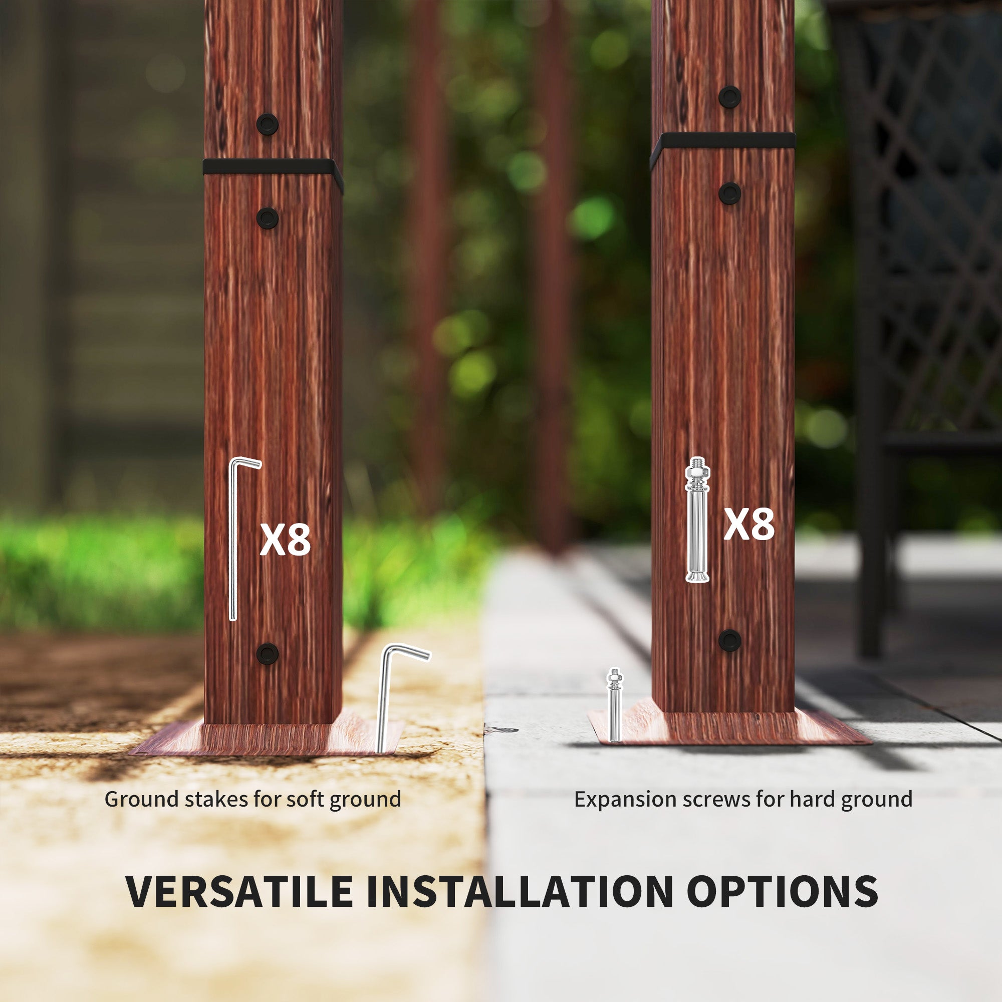 Retractable Roof Pergola 3x3m Natural Wood Finish