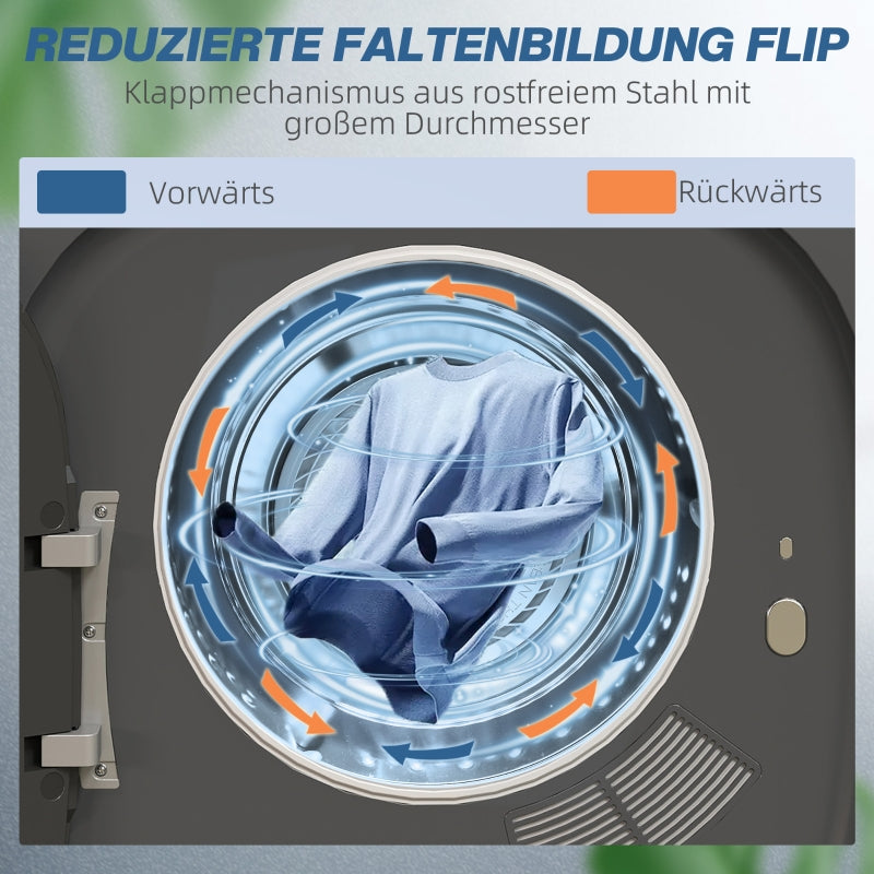 Mini Clothes Dryer, 6 Programs 4 kg 800W Exhaust, Gray