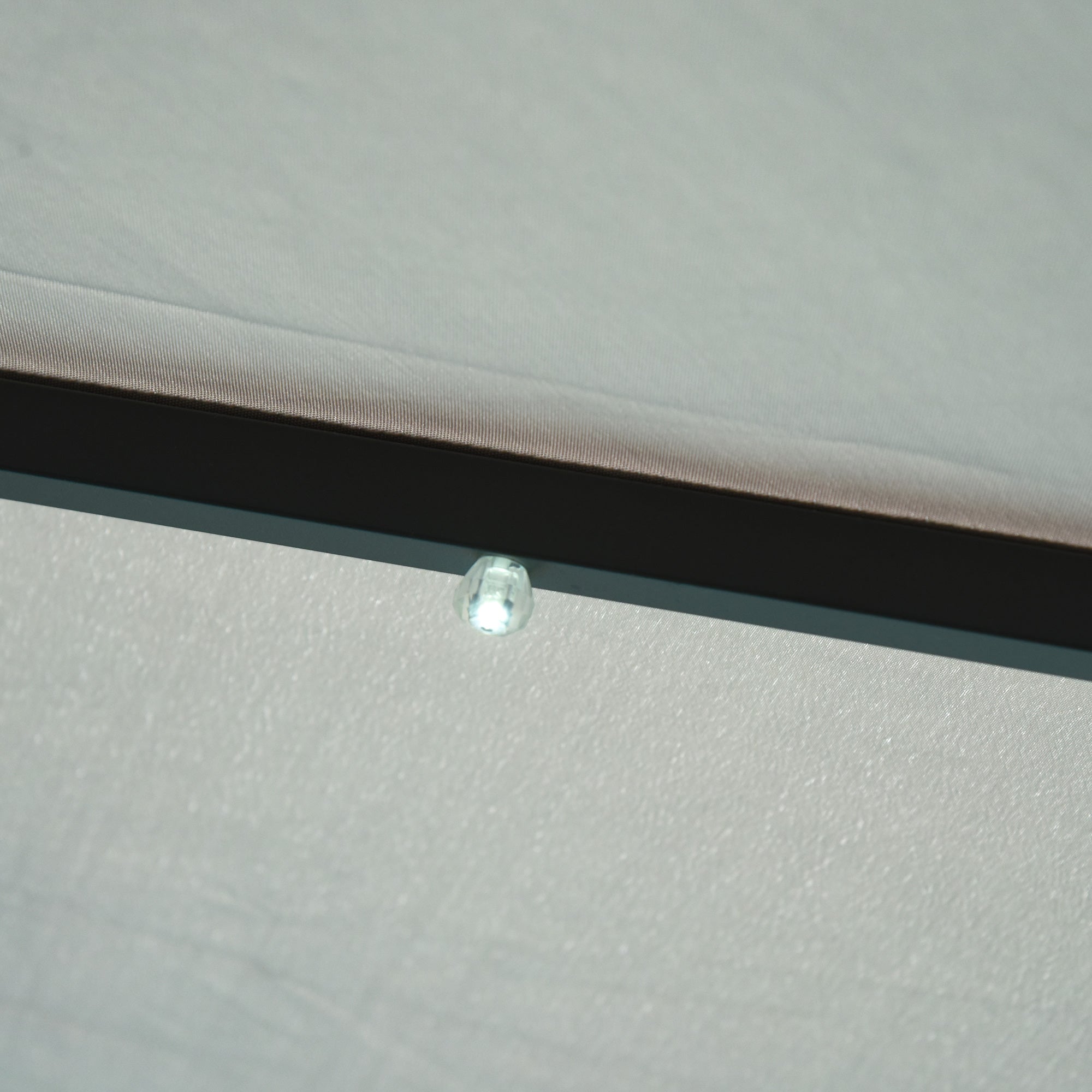 LED Cantilever Parasol, 3m with Solar Lights, Grey