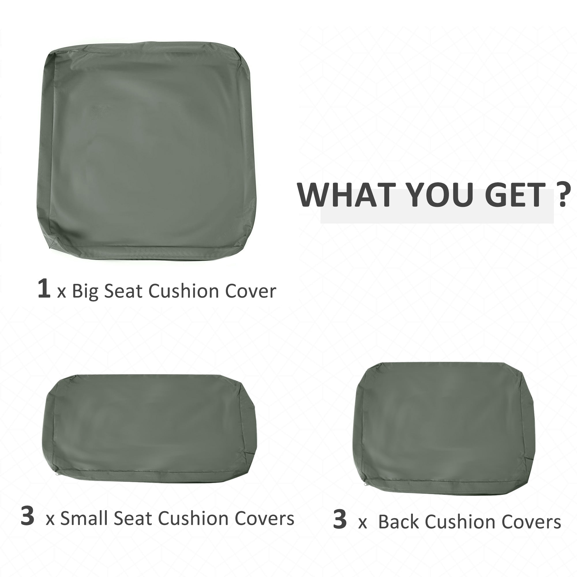 Replacement Seat Cushion Cover for Garden Rattan Patio Furniture