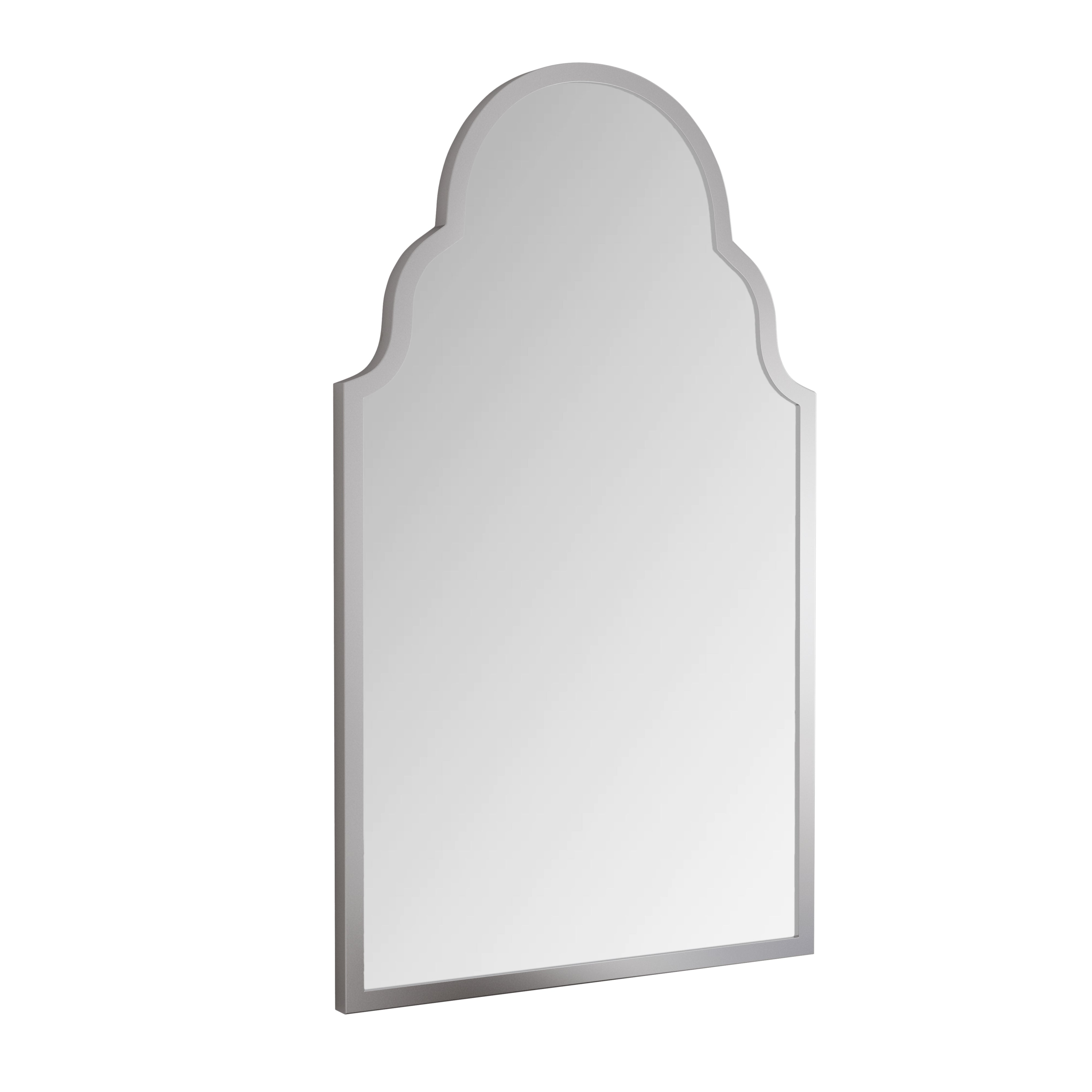 Rectangular Mirror, 61x101CM Wall Mount for Bathroom/Bedroom, Silver Metal Frame