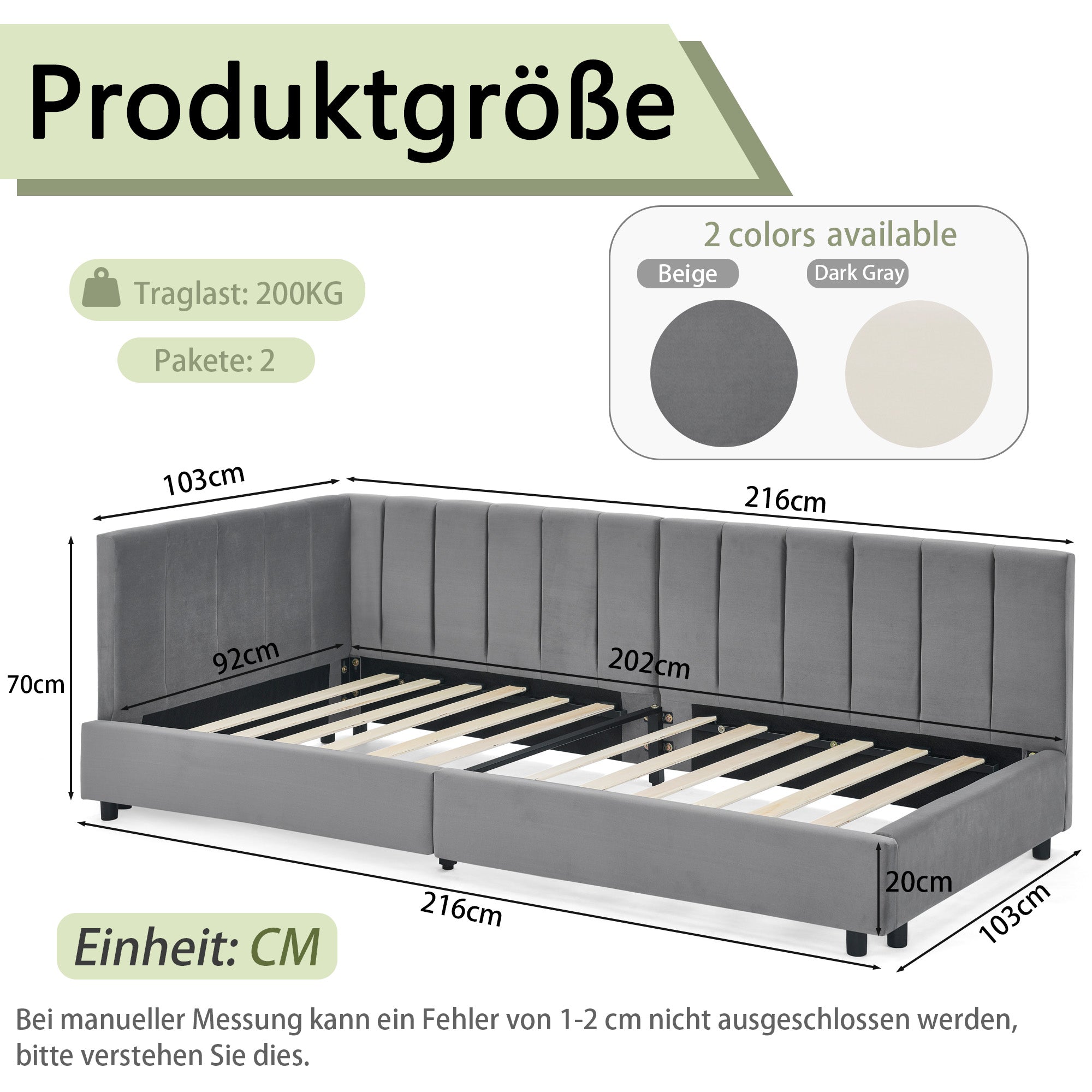 Single Bed 90x200cm High Backrest for Kids & Guest Rooms, Dark Grey Velvet