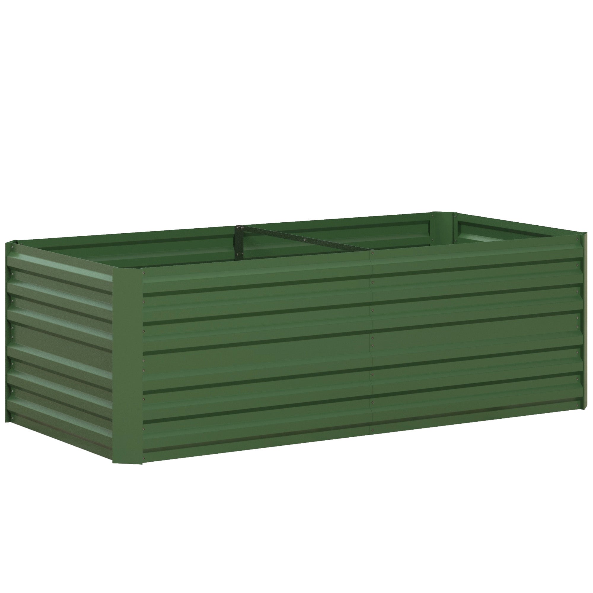Raised Beds for Garden, 180 x 90 x 59 cm, Galvanised Steel Green