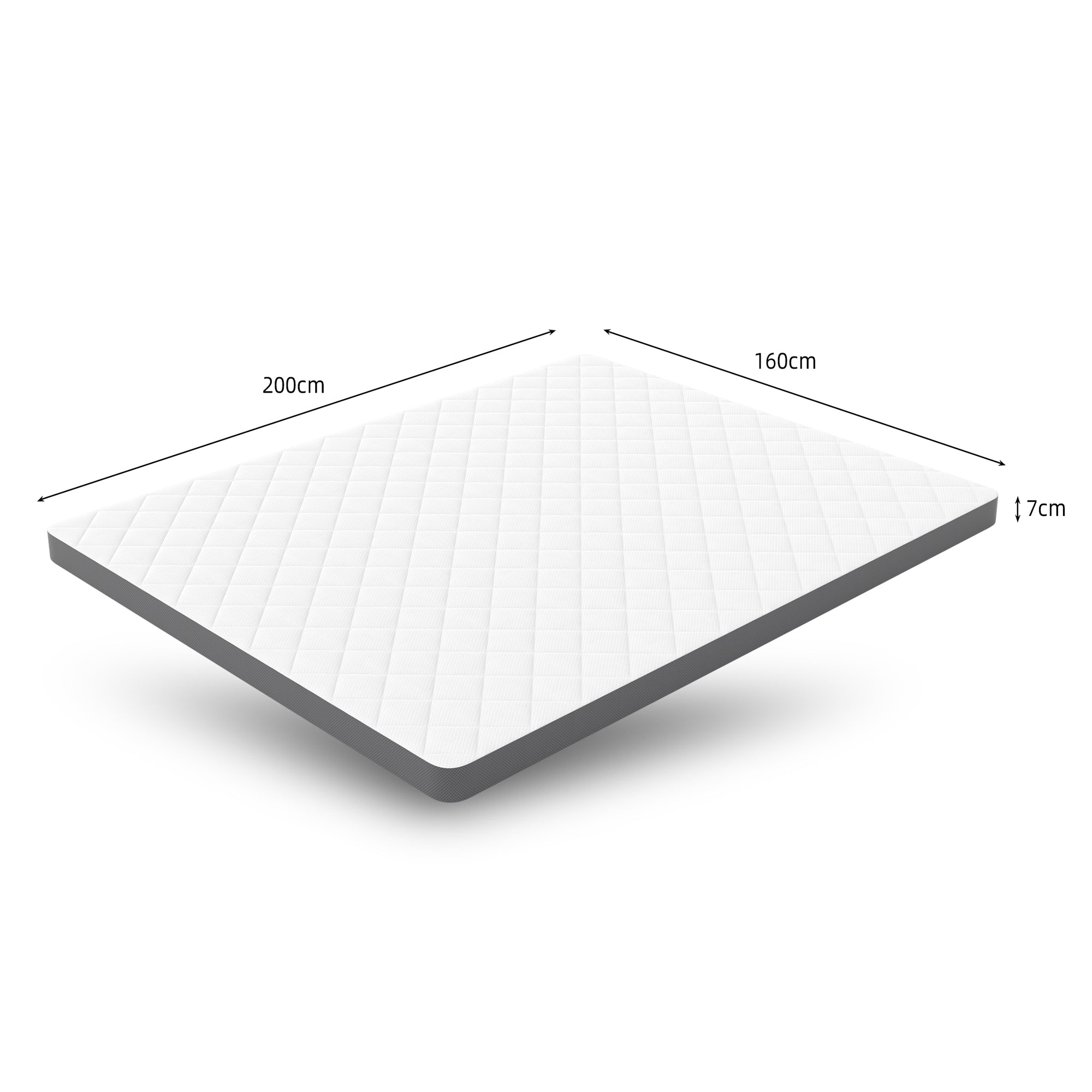 Mattress H3, Comfortable 7cm Medium Strength Seven Zone Embossed Foam