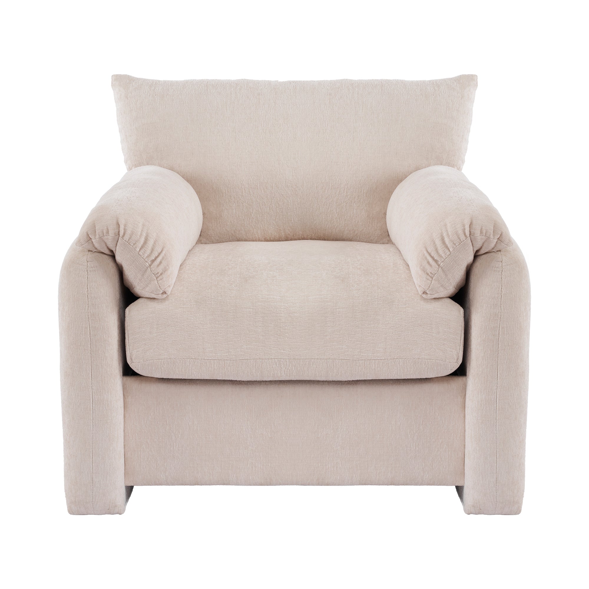 Modern design oversized armchair, decorative single sofa leisure chair, chenille fabric