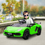 Lamborghini 12V Electric Car with Butterfly Doors, Remote, Suspension - Green