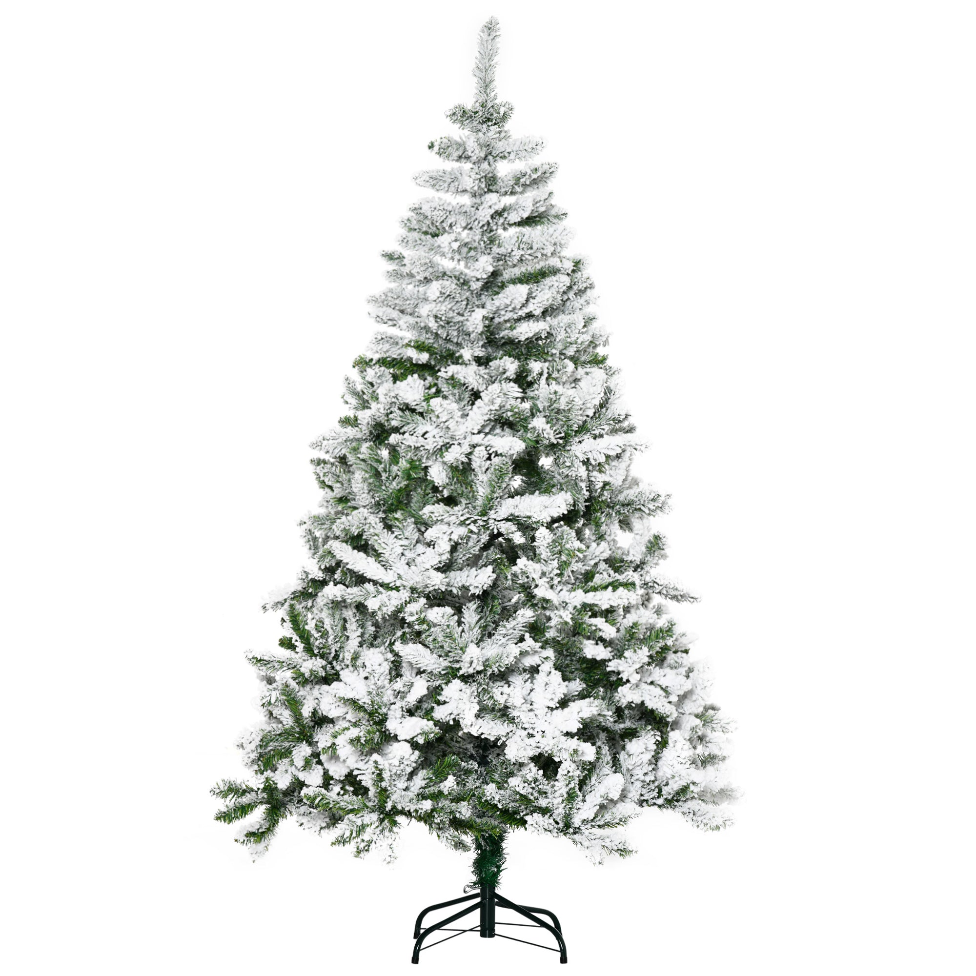 Artificial Christmas Tree, Snow Effect, Flame Retardant, Green/White