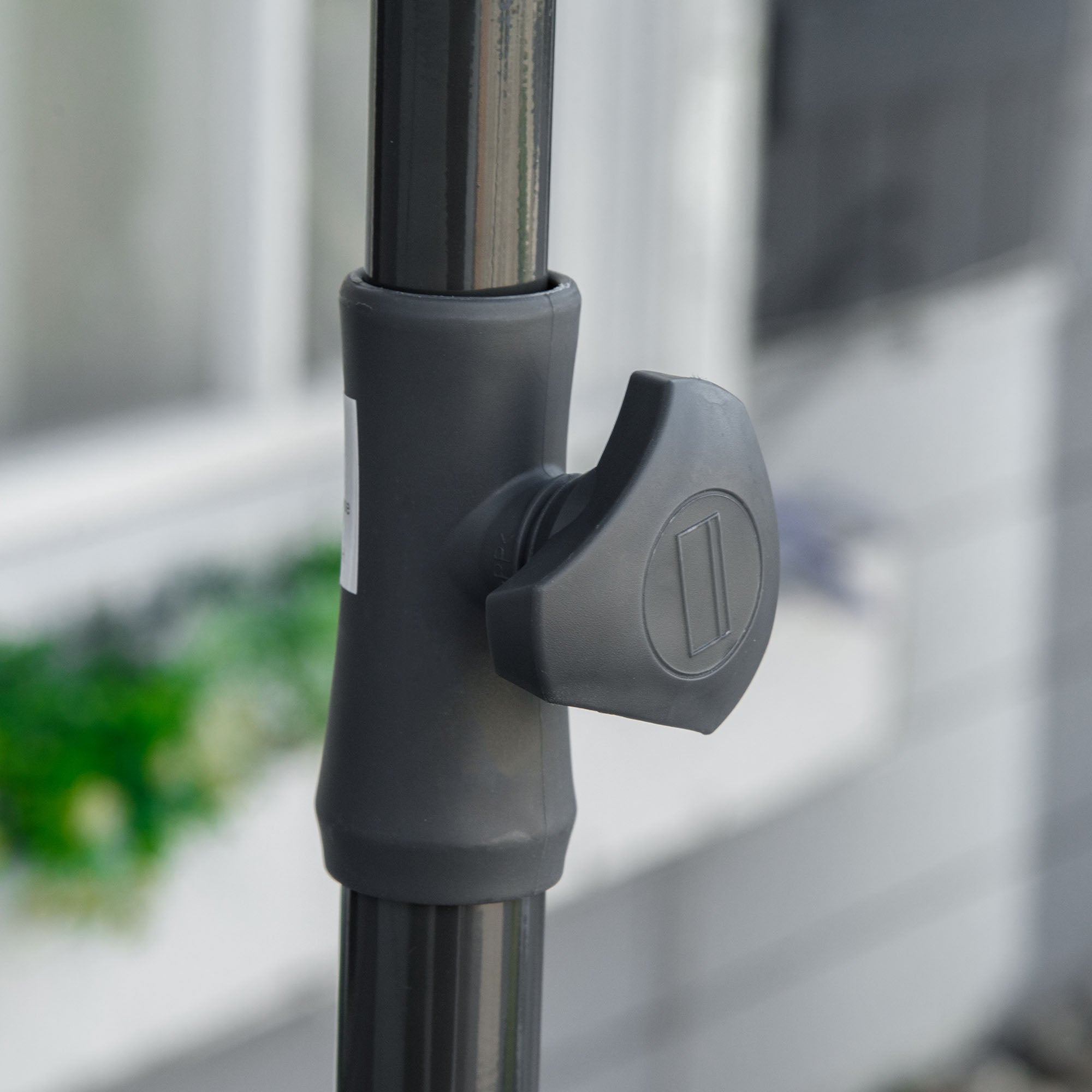 Aluminous Rectangular Parasol Tilting Patio Sunshade 2M x 1.25M, Green