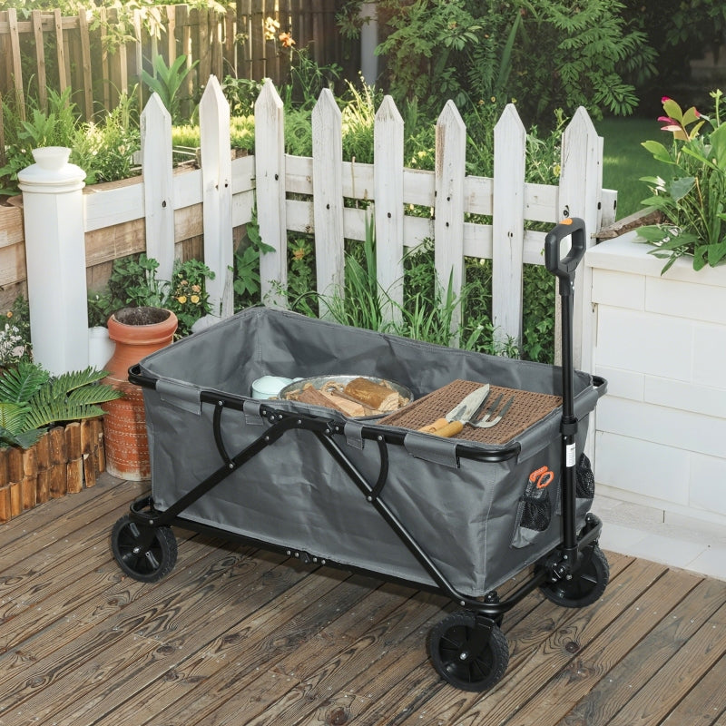 Garden Cart, Foldable 120 kg 160L, Dark Gray