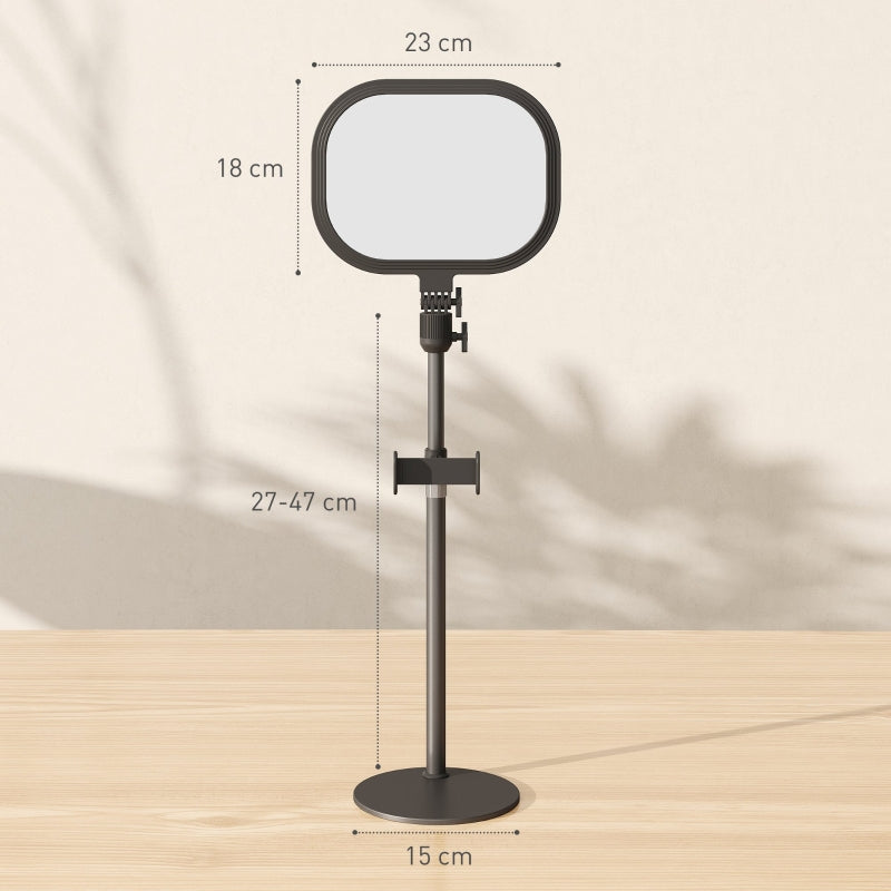 Table lamp with phone holder, 5 color modes, 10 brightness levels, memory function, metal, black