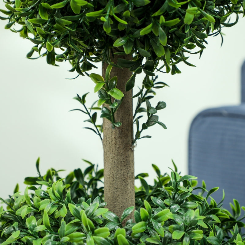 Artificial Boxwood Plants, Set of 2 Large 91.6 cm UV Protected, Green Plastic