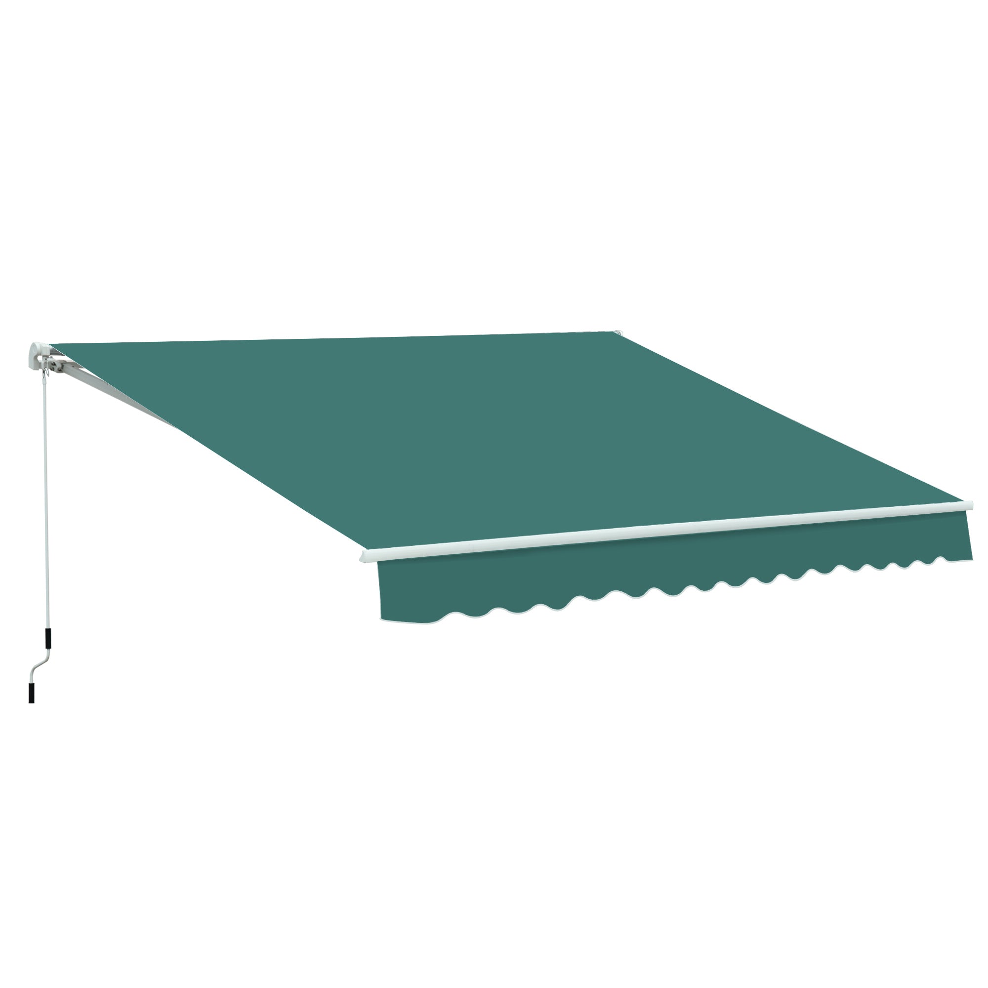 Manual Retractable Awning 3.5x2.5 m Green