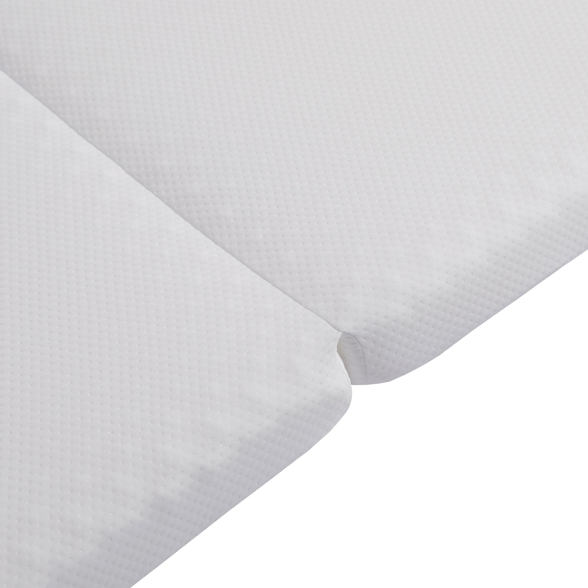 Foldable mattress, ergonomic breathable durable, white