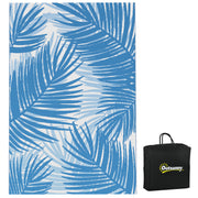 Reversible Rug, 182x274cm Outdoor Camping Patio, Blue Plastic