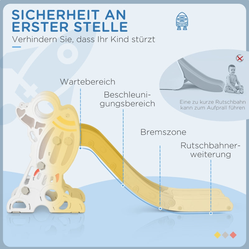 Kids' Slide, Rocket Design, Grey