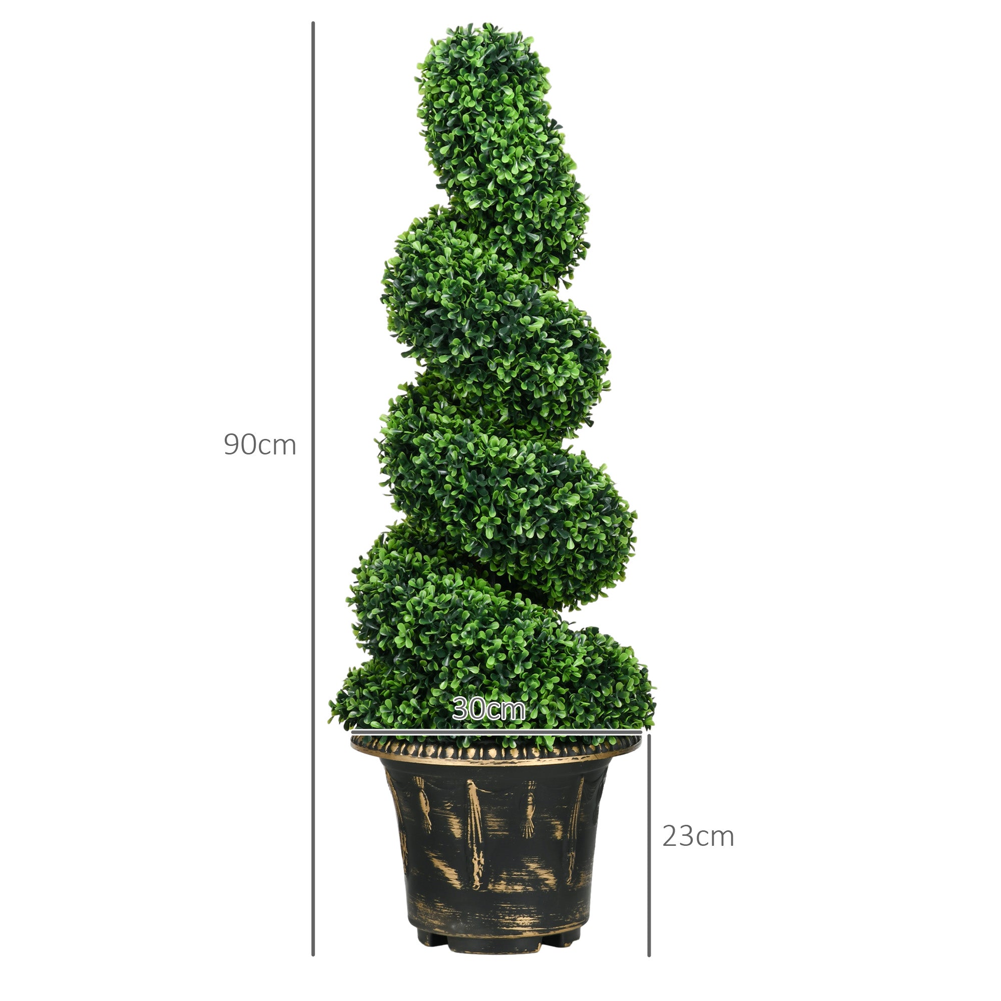Artificial Plants, Boxwood Houseplant 90 cm UV-resistant, Green