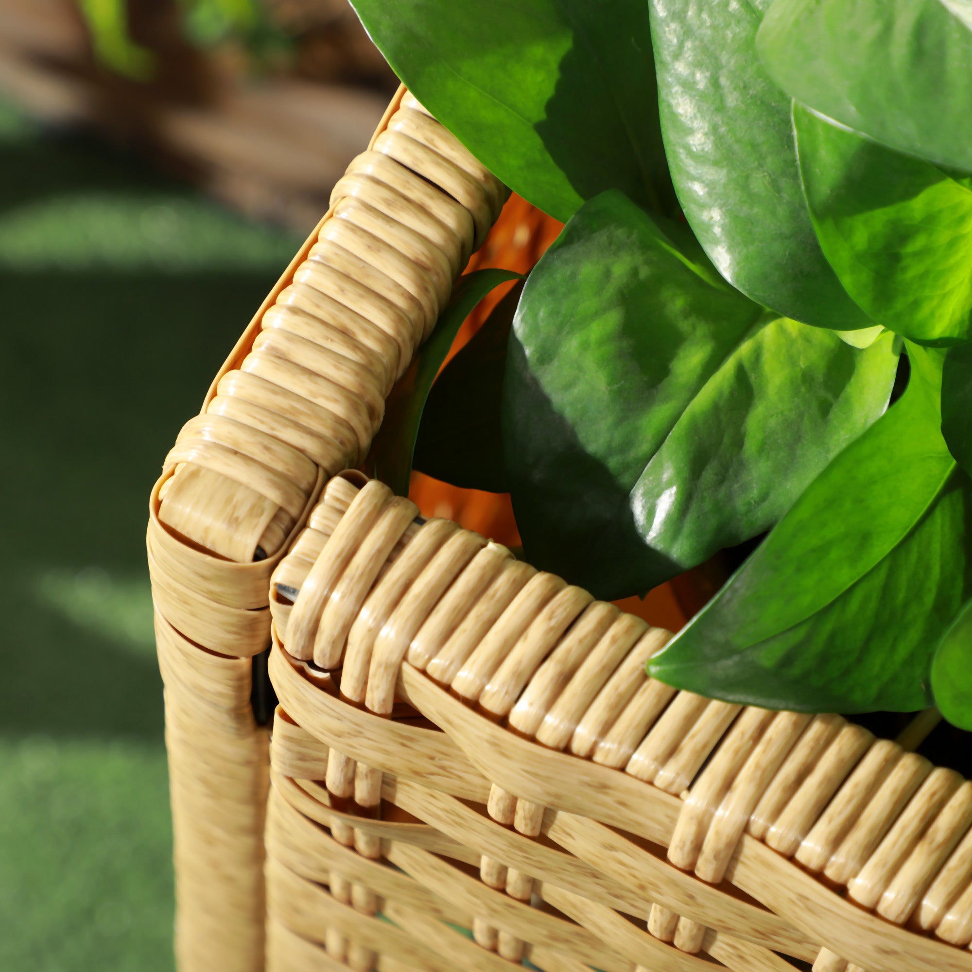 Raised Bed Flower Box, with Feet & Shelf, 70x30x72 cm, Poly Rattan, Sand-Colored