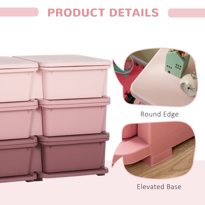 Kids Storage Unit Six Drawers Pink