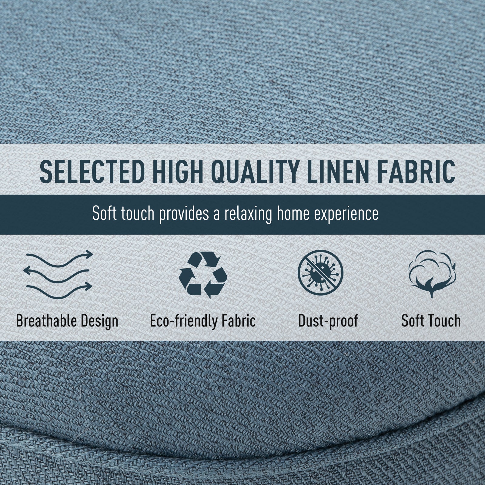 Fabric Single Sofa Tub Chair Upholstered with Pillow Solid Wood Leg Blue