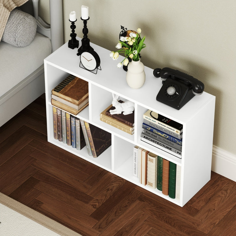 Bookcase, Standing Shelf with Tiers, White