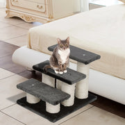 Pet Stairs 3-Step for Easy Entry and Exit Plush Dark Grey