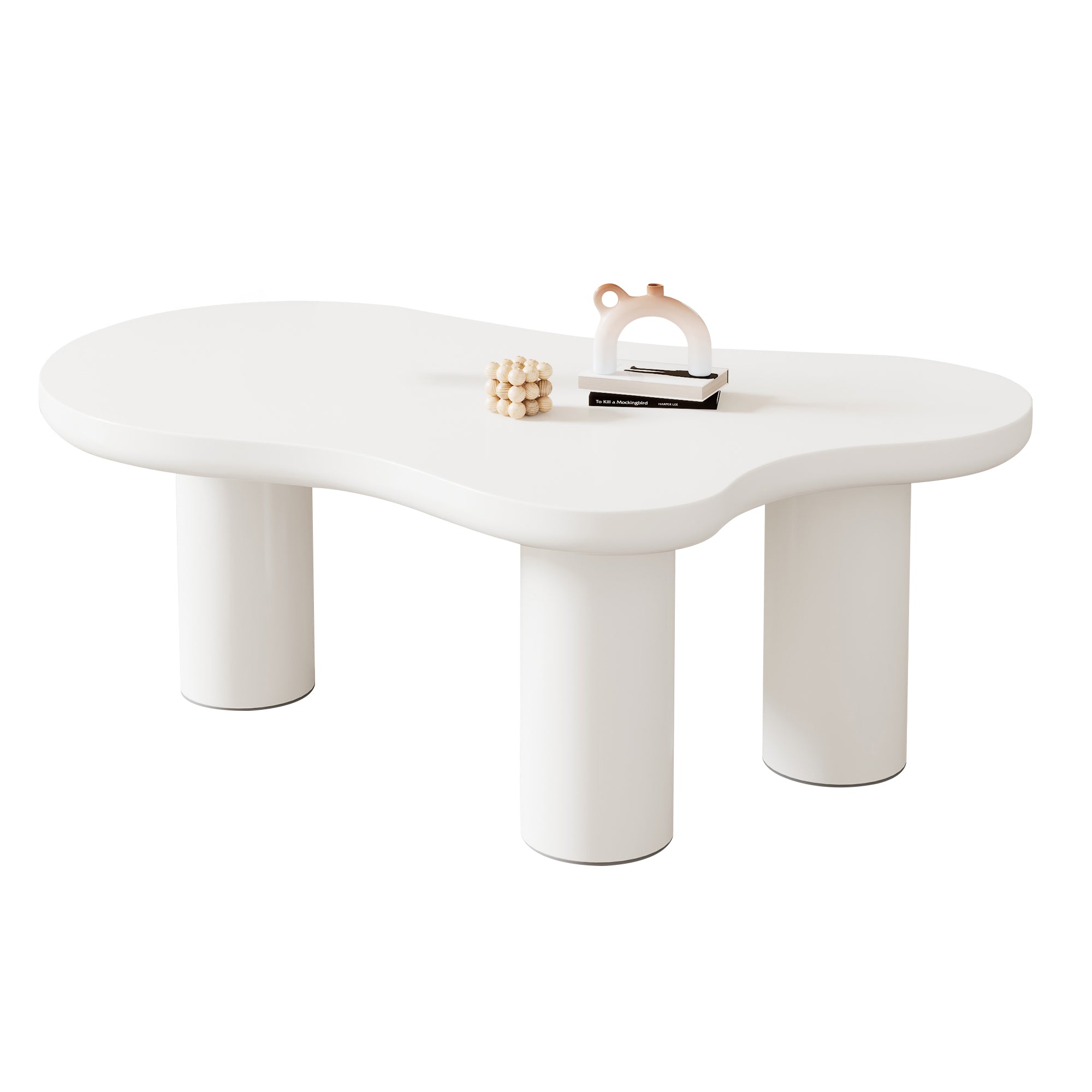 Irregular Cloud Coffee Table MDF Tabletop PVC Legs
