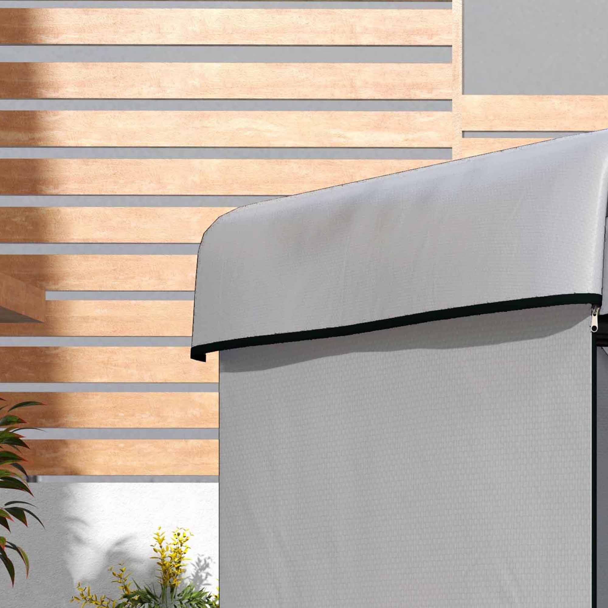 Protective Cover Waterproof UV Protection Rectangular PE Grey