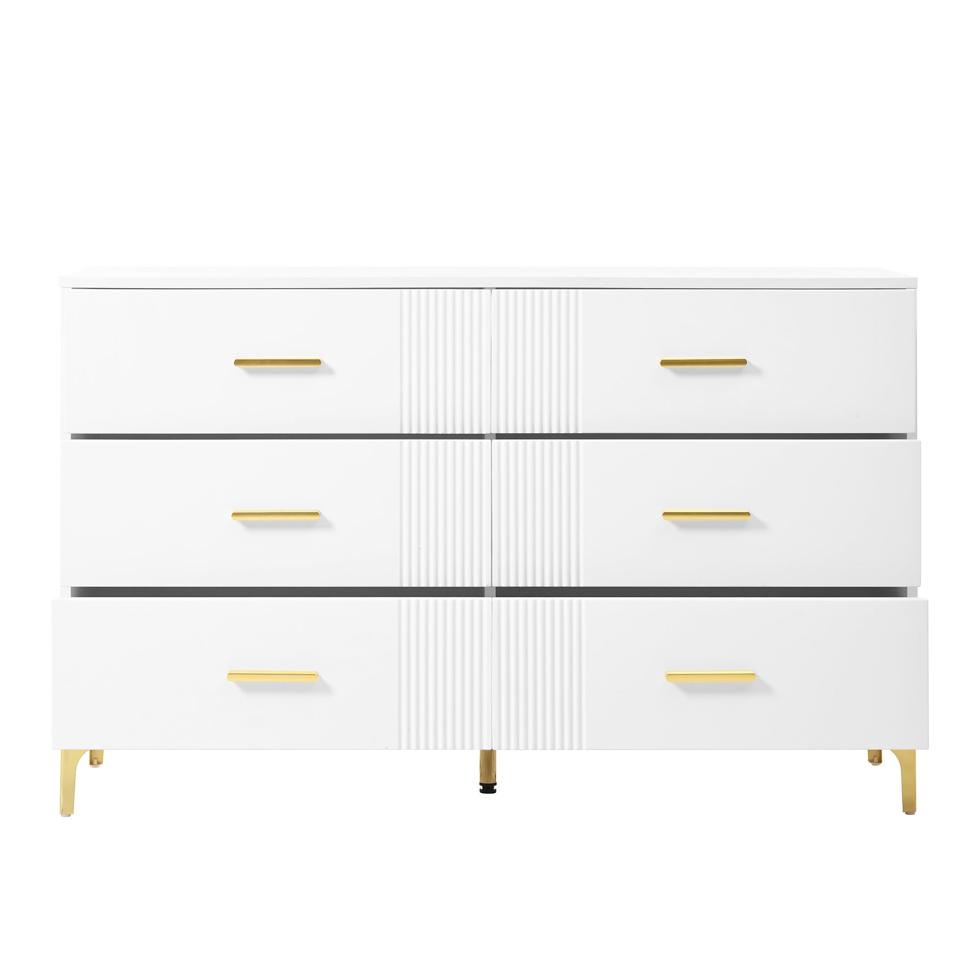 Chest of drawers 6 drawers for living room and bedroom, white