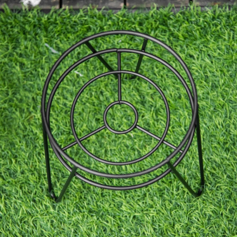 Flower Stand Set, 3-Piece Plant Stands for Pots, Black Metal