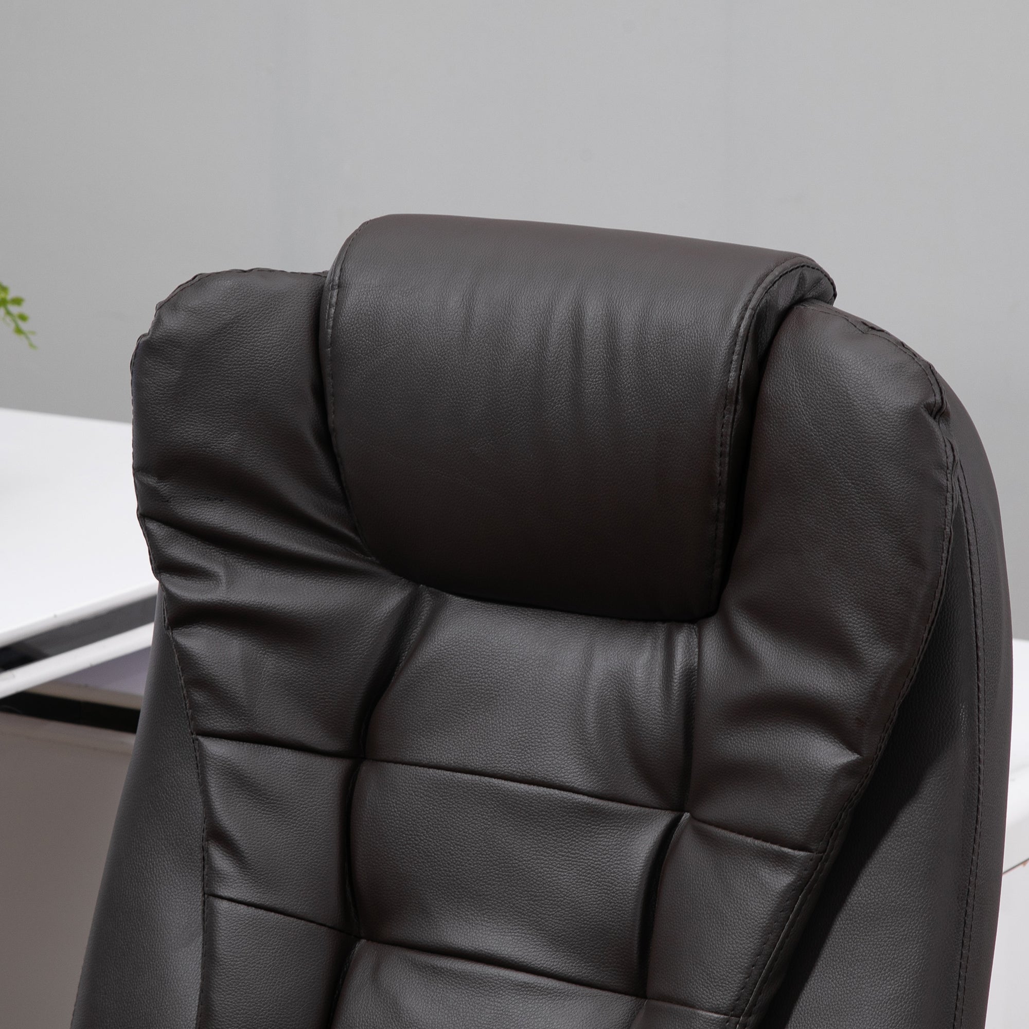 Massage Office Executive Gaming Chair with 6-Point Vibration, Heat Function, Artificial Leather