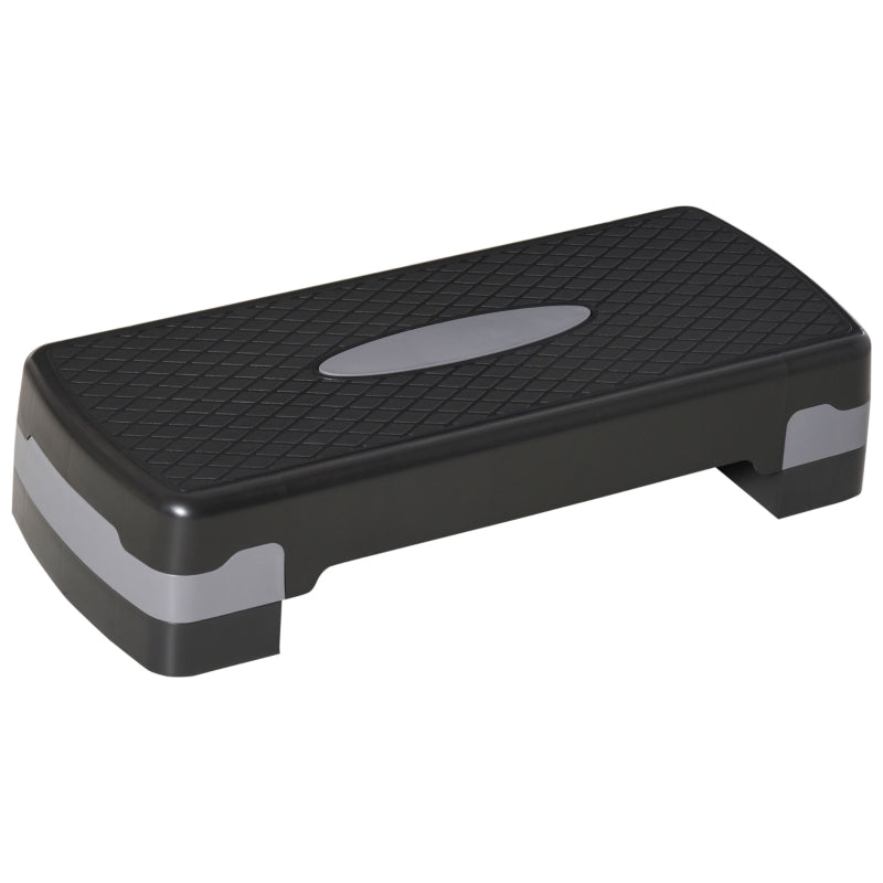Step Board Aerobic, 2-Level Adjustable, Black Grey
