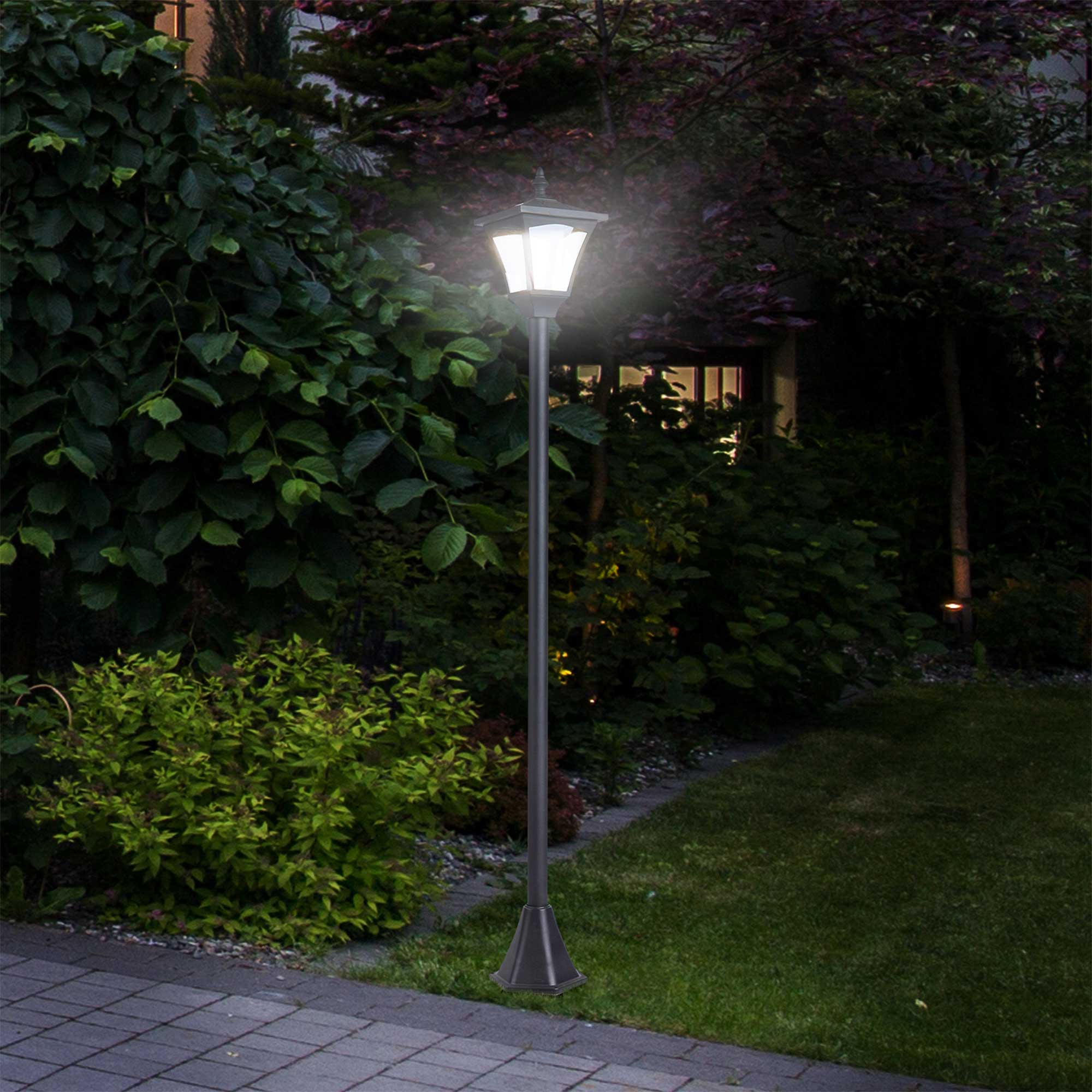 Solar Lantern LED 10 Lumen 15 x 15 x 120cm Black